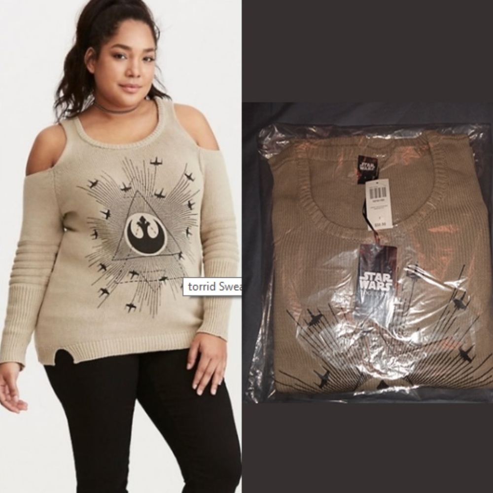 New Star Wars Rogue One Cold Shoulder Sweater